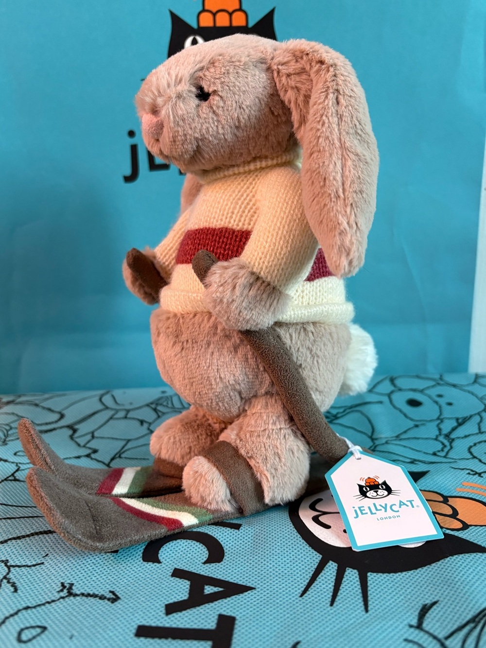Jellycat Bashful Bunny Gold medal ski outfit BNWT